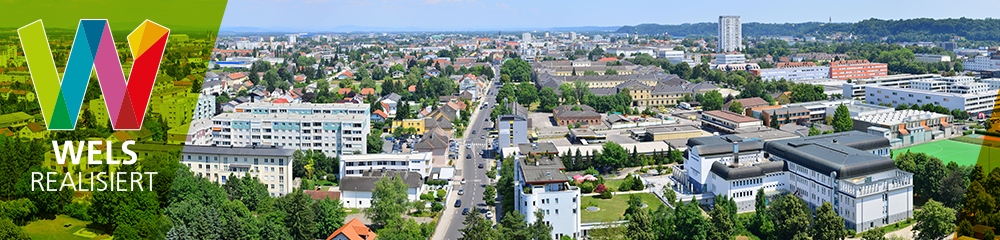 Panorama der Stadt Wels